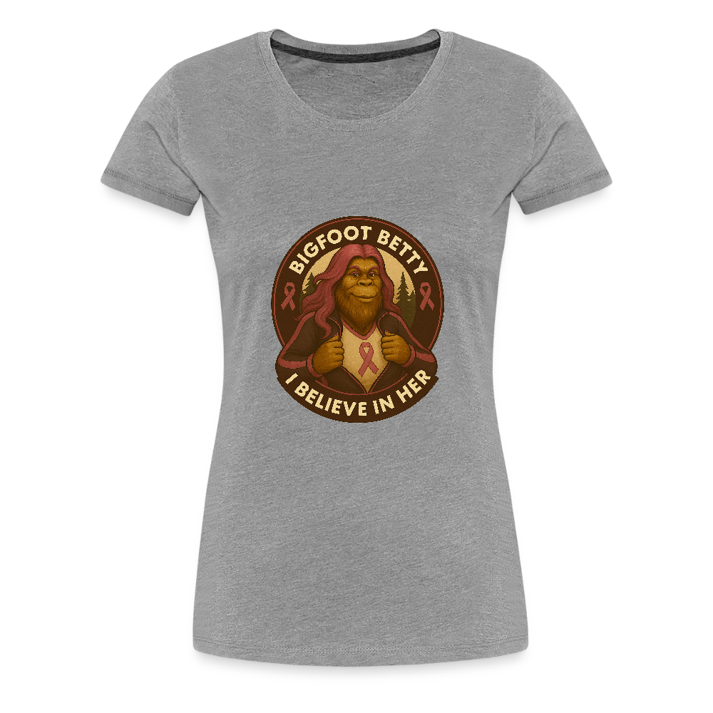 Women’s Premium T-Shirt - I Believe In Her (RETRO) - heather gray