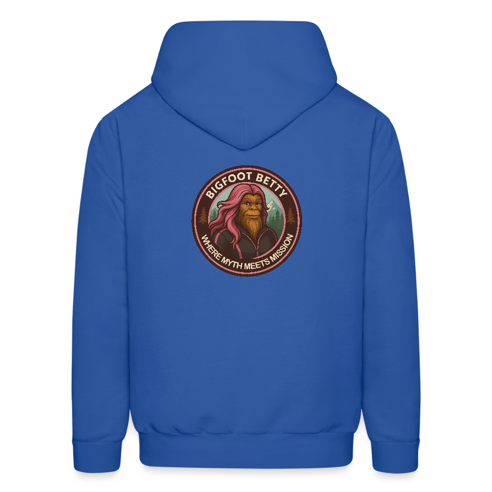 Men's Hoodie - Where Myth Meets Mission (F/B) (RETRO) - royal blue