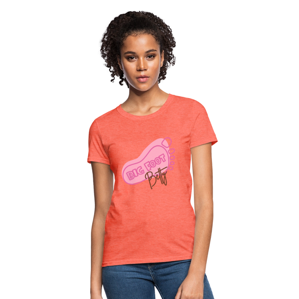 Women's T-Shirt - BFB FootPrint - heather coral