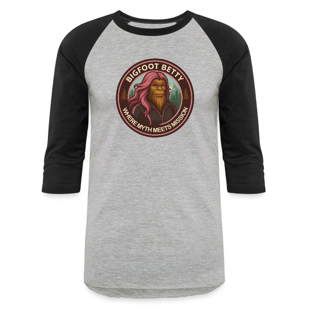 Baseball T-Shirt - Where Myth Meets Mission (RETRO) - heather gray/black