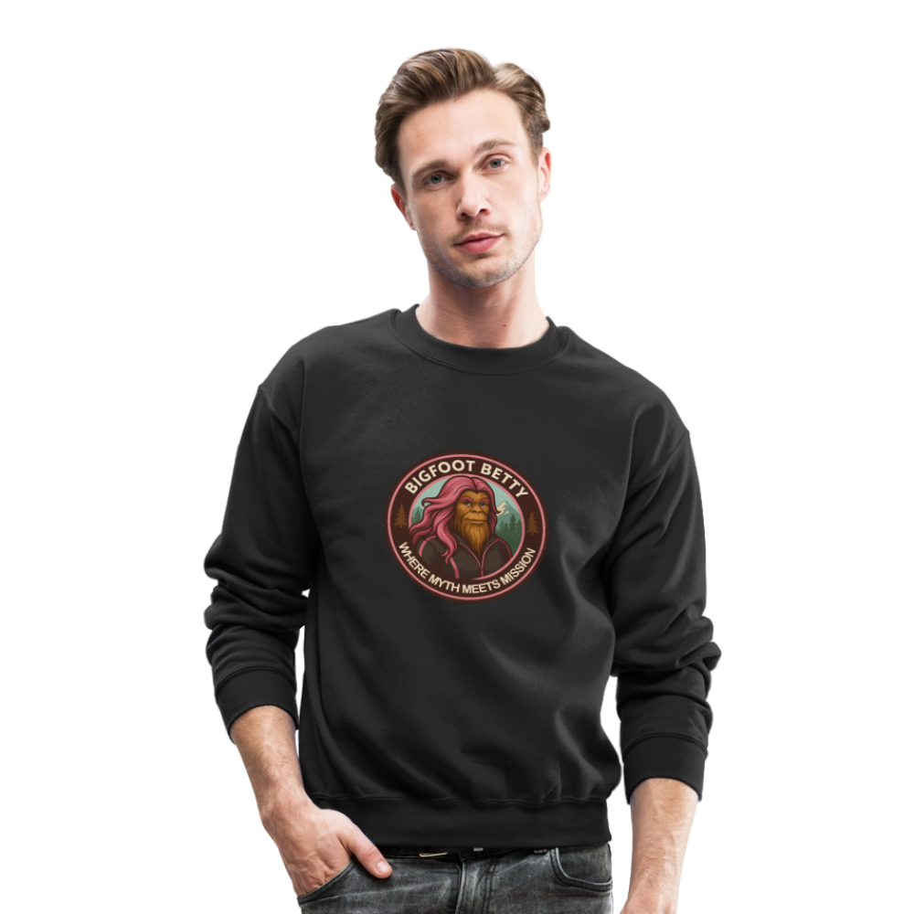 Crewneck Sweatshirt - Where Myth Meets Mission (RETRO) - black