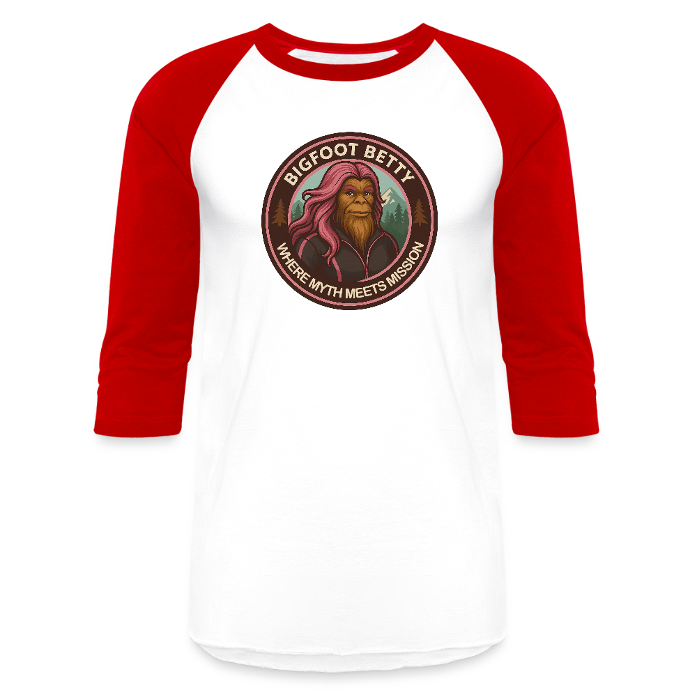 Baseball T-Shirt - Where Myth Meets Mission (RETRO) - white/red