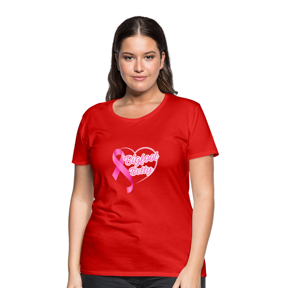 Women’s Premium T-Shirt - BFB Pink Ribbon - red