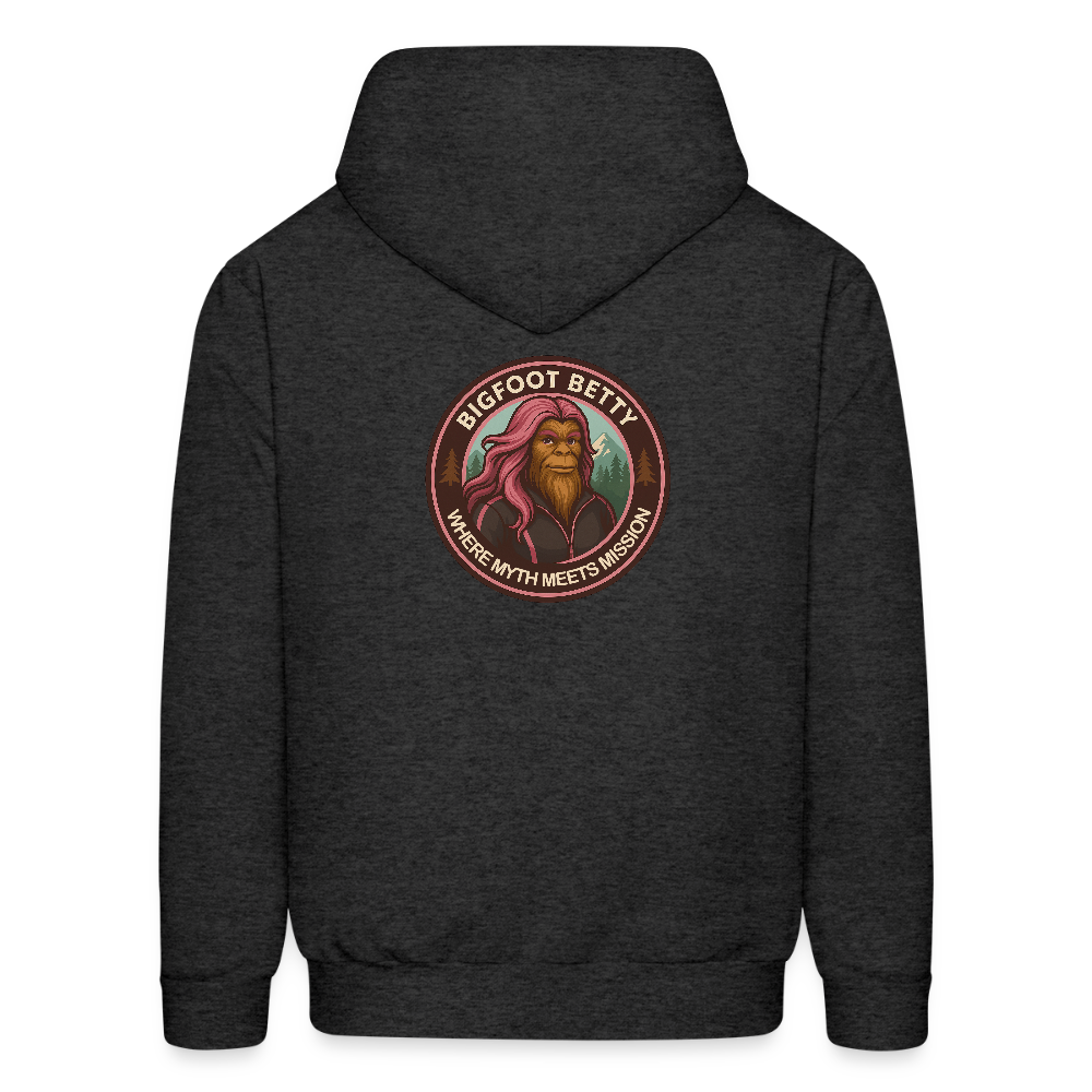 Men's Hoodie - Where Myth Meets Mission (RETRO) - charcoal grey