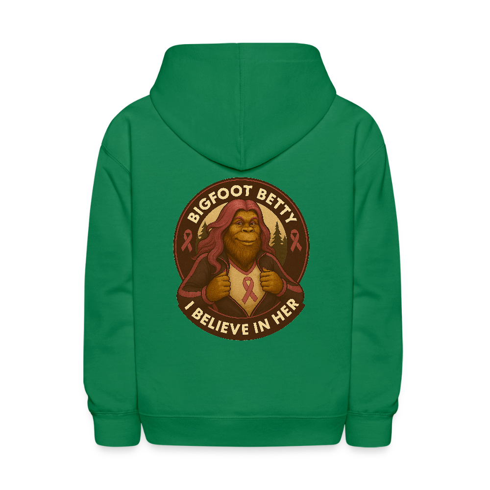 Kids' Hoodie - I Believe In Her (F/B) (RETRO) - kelly green