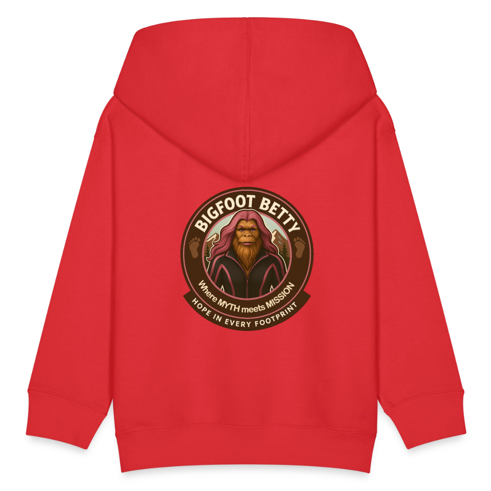 Kids' Hoodie - Hope in Every Footprint (F/B) (RETRO) - red