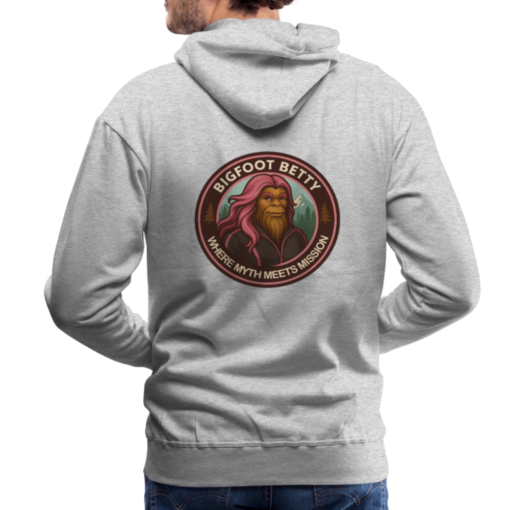 Men’s Premium Hoodie - Where Myth Meets Mission (RETRO) - heather grey