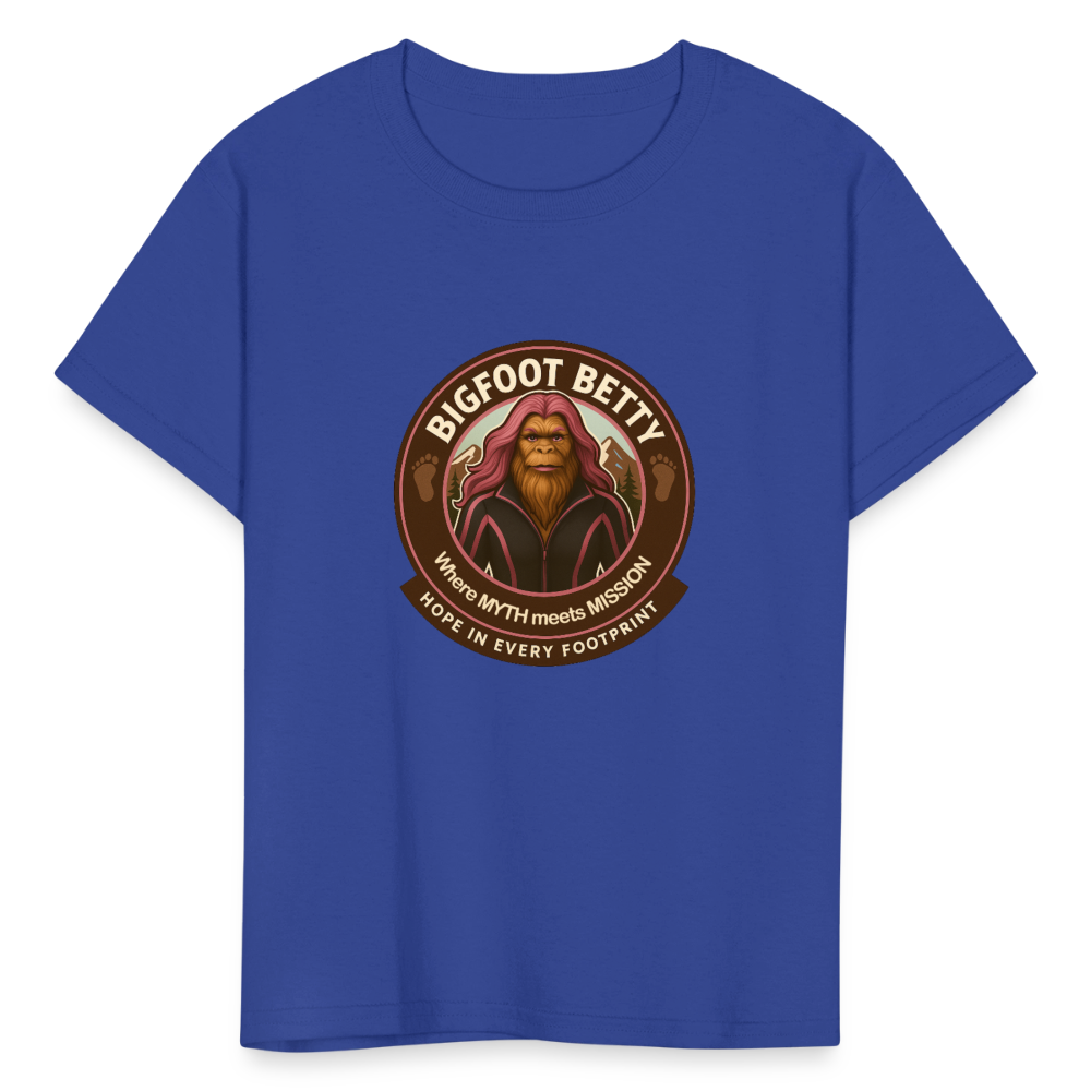 Kids' T-Shirt - Hope in Every Footprint (RETRO) - royal blue