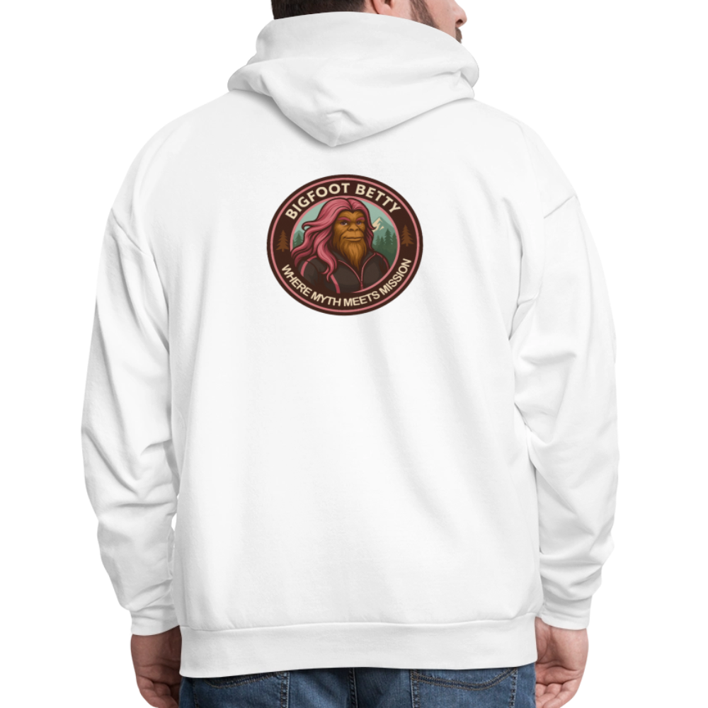Men's Hoodie - Where Myth Meets Mission (F/B) (RETRO) - white