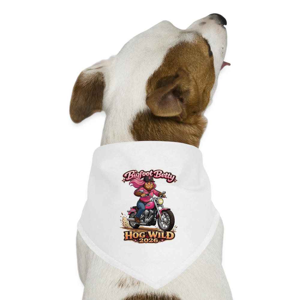 Dog Bandana - BFB Hog Wild - MOTORCYCLE - white