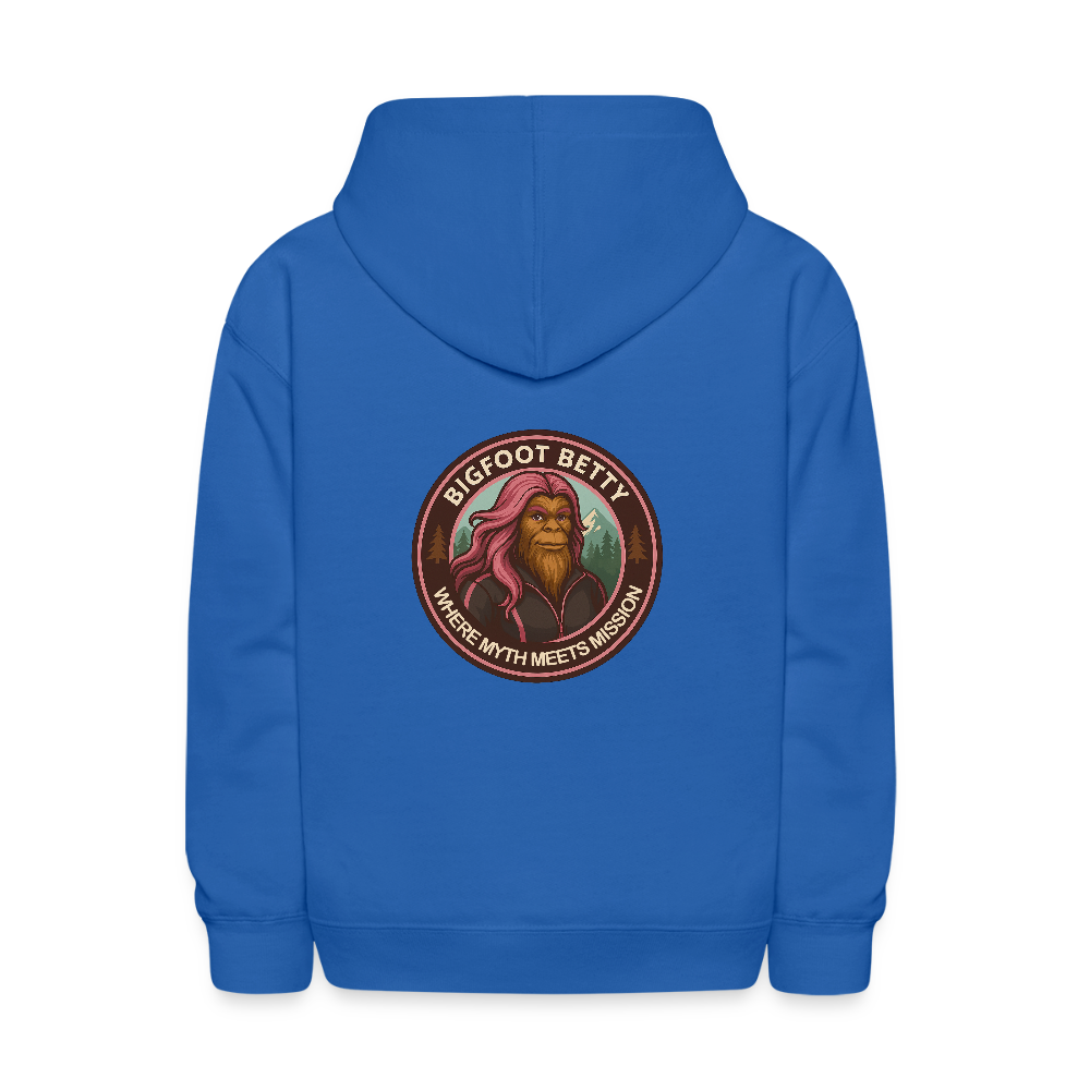 Kids' Hoodie - Where Myth Meets Mission (F/B) (RETRO) - royal blue