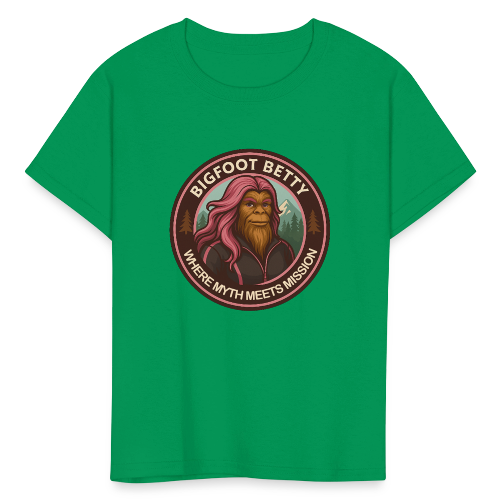 Kids' T-Shirt - Where Myth Meets Mission (RETRO) - kelly green