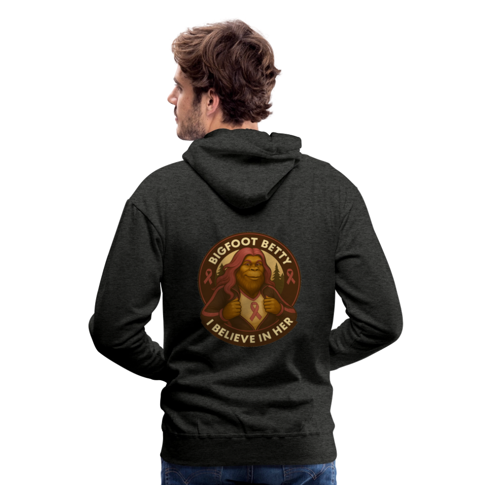 Men’s Premium Hoodie - I Believe In Her (F/B) (RETRO) - charcoal grey
