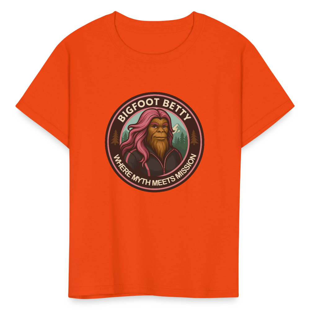 Kids' T-Shirt - Where Myth Meets Mission (RETRO) - orange