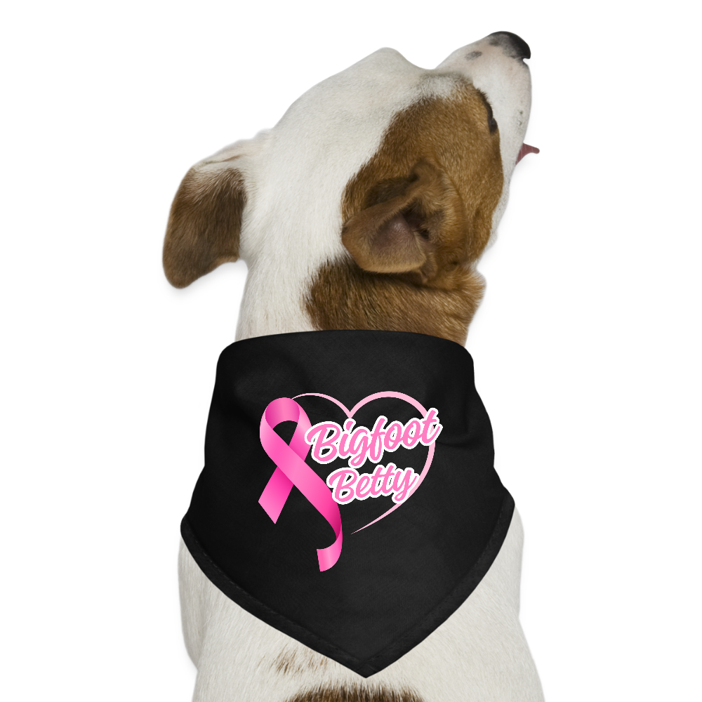 Dog Bandana - BFB Pink Ribbon - black