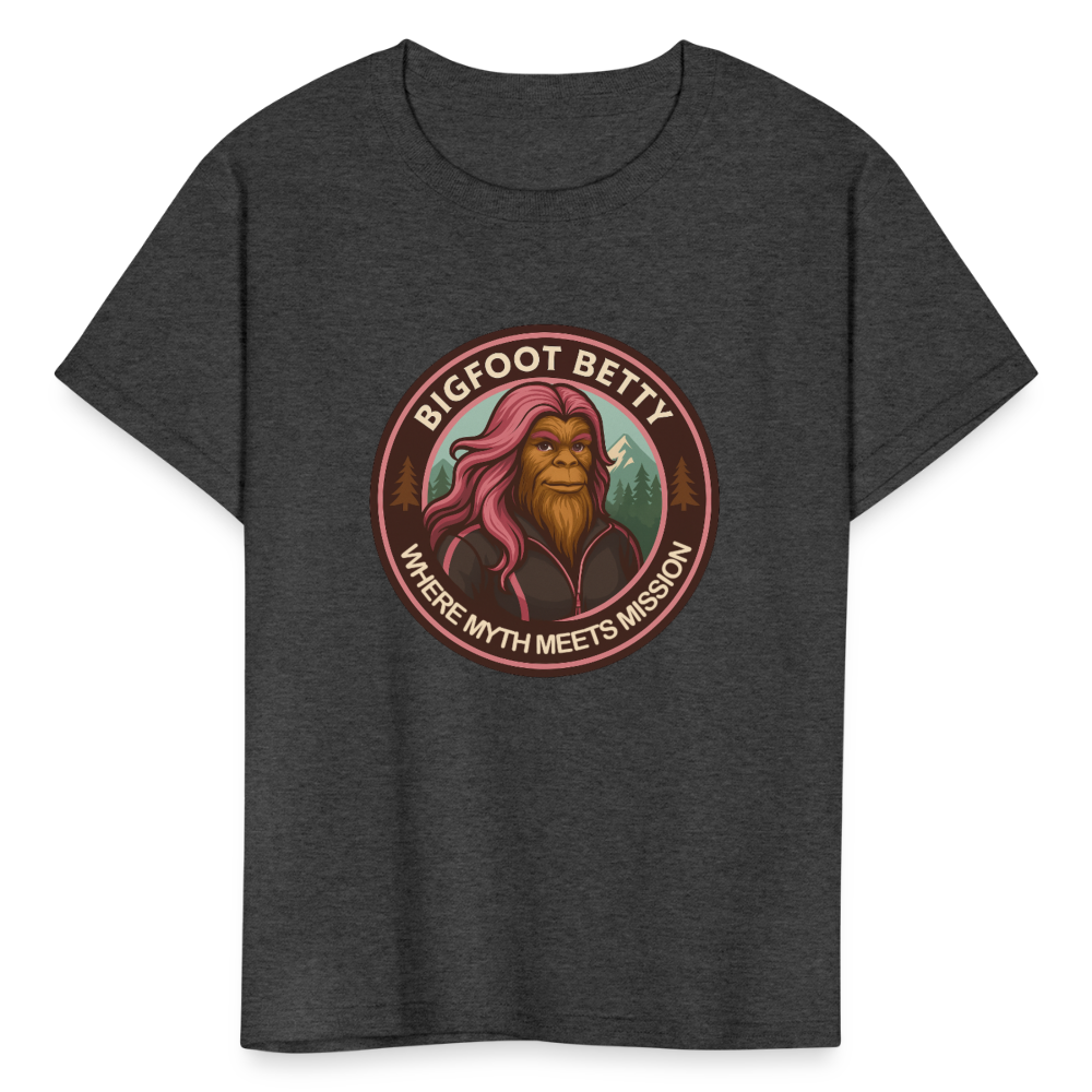 Kids' T-Shirt - Where Myth Meets Mission (RETRO) - heather black