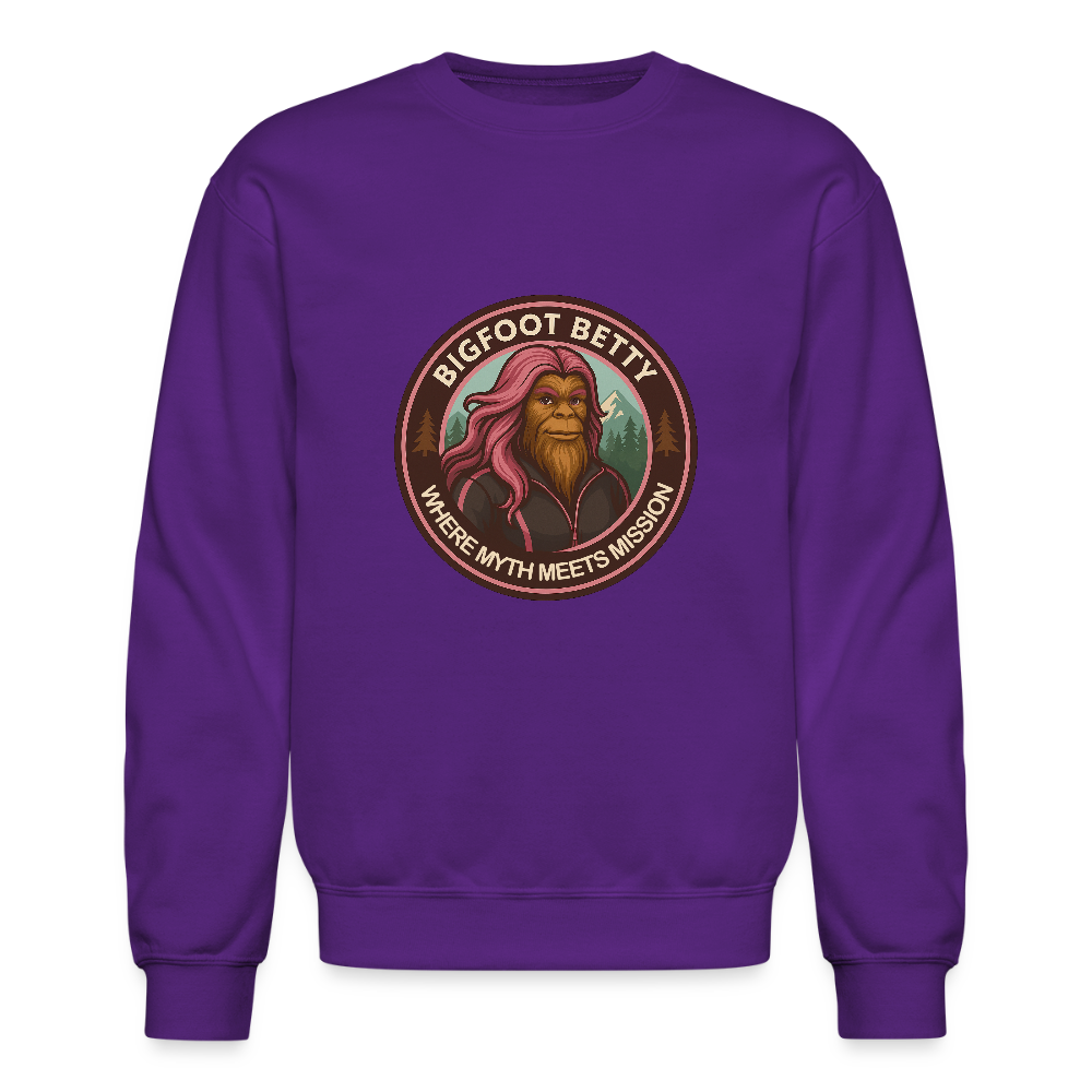 Crewneck Sweatshirt - Where Myth Meets Mission (RETRO) - purple