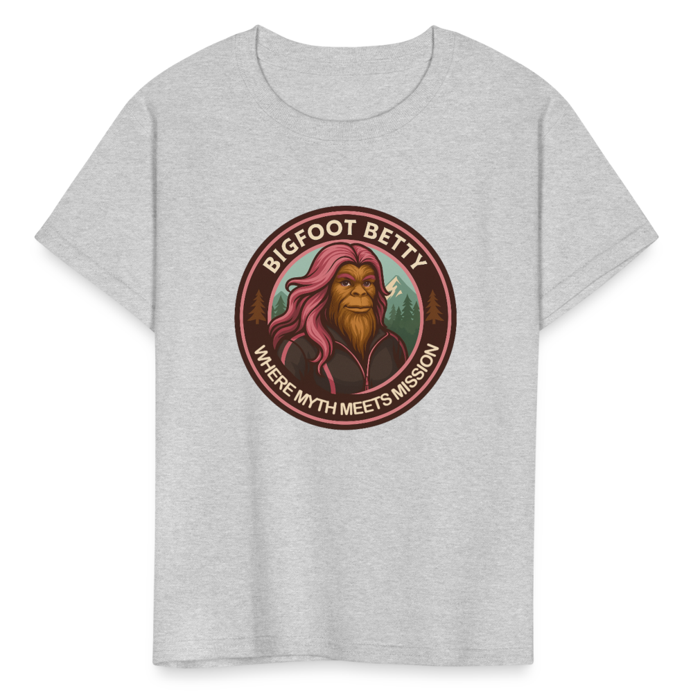 Kids' T-Shirt - Where Myth Meets Mission (RETRO) - heather gray