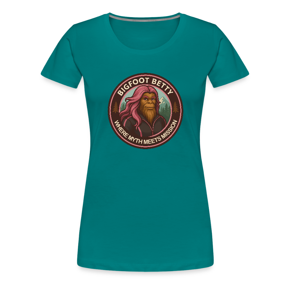 Women’s Premium T-Shirt - Where Myth Meets Mission (RETRO) - teal