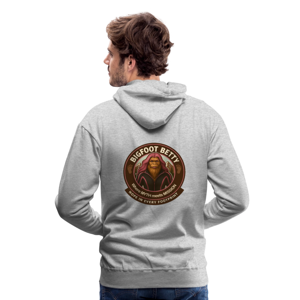 Men’s Premium Hoodie - Hope in Every Footprint (RETRO) - heather grey