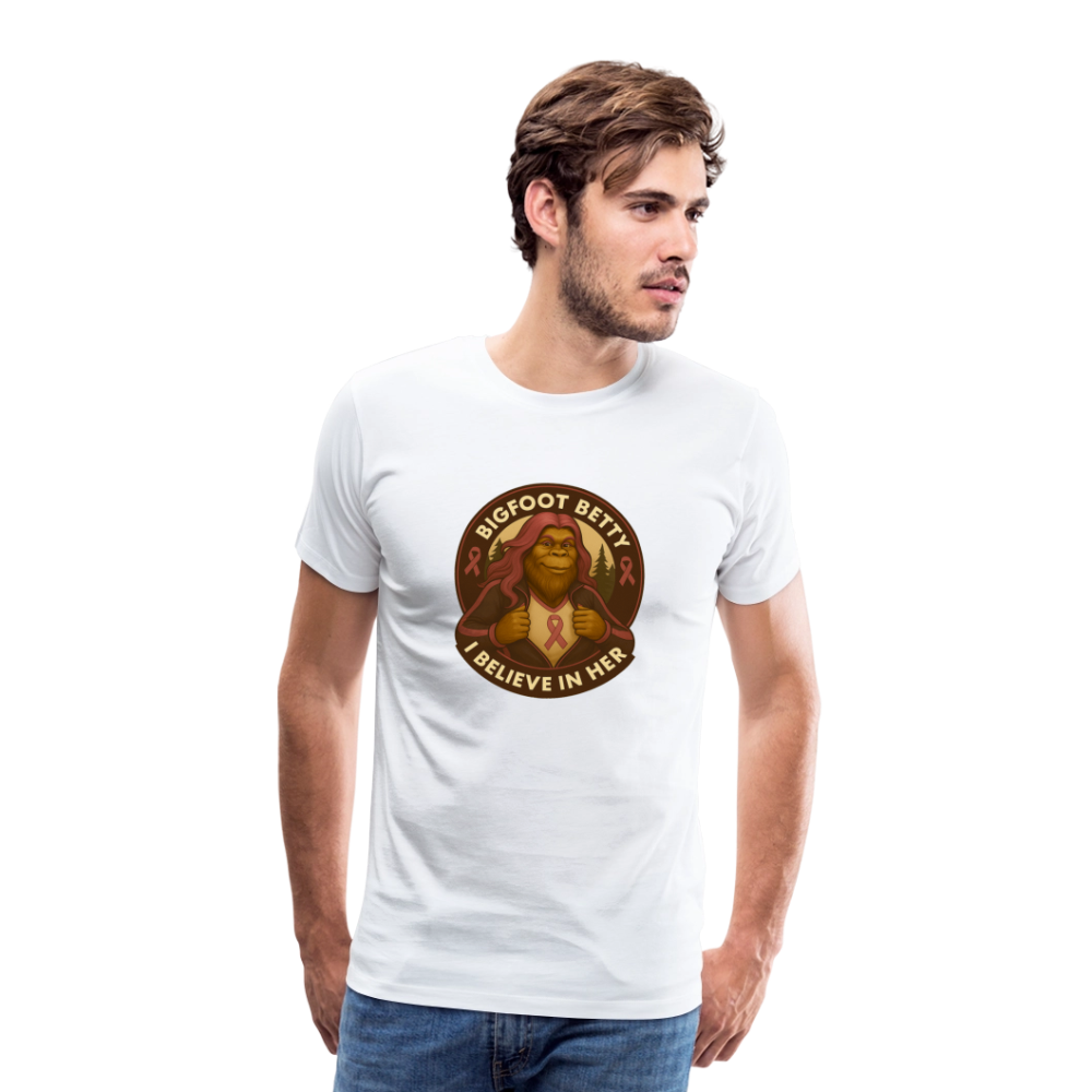 Men's Premium T-Shirt - I Believe In Her (RETRO) - white