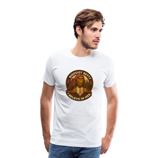 Men's Premium T-Shirt - I Believe In Her (RETRO) - white