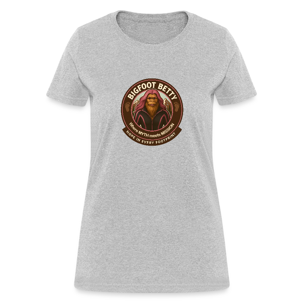 Women's T-Shirt - Hope in Every Footprint (RETRO) - heather gray