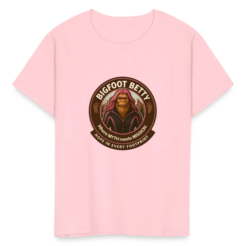 Kids' T-Shirt - Hope in Every Footprint (RETRO) - pink