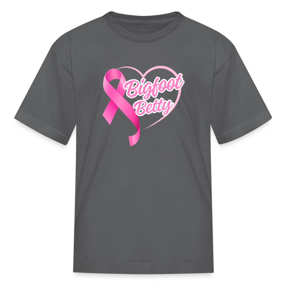 Kids' T-Shirt - BFB Pink Ribbon - charcoal