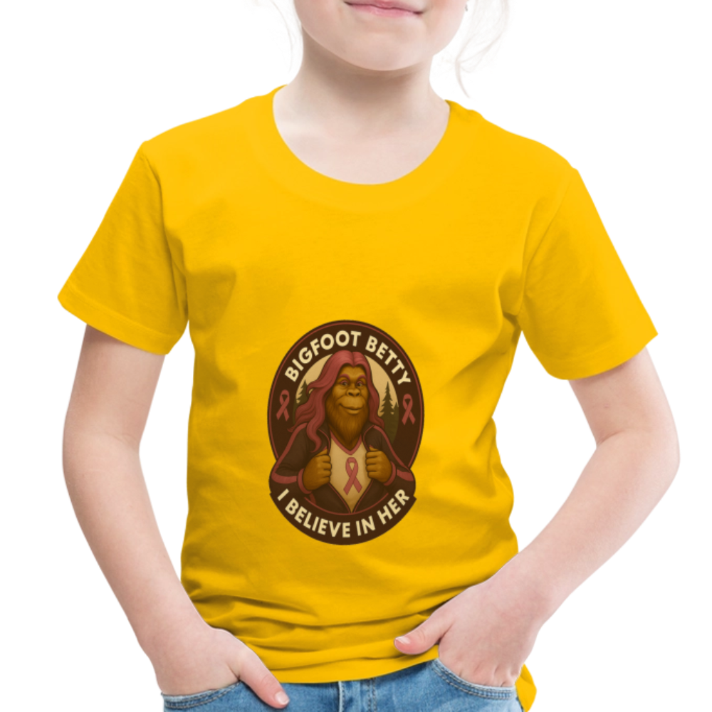 Toddler Premium T-Shirt - I Believe In Her  (RETRO) - sun yellow