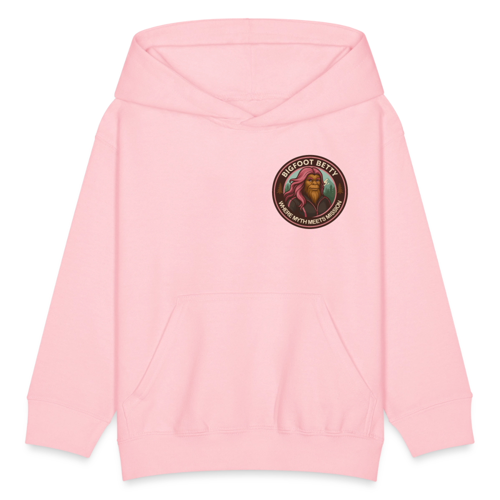 Kids' Hoodie - Where Myth Meets Mission (F/B) (RETRO) - pink