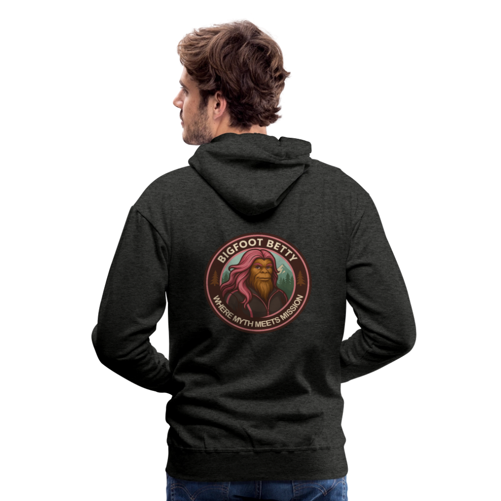 Men’s Premium Hoodie - Where Myth Meets Mission (RETRO) - charcoal grey