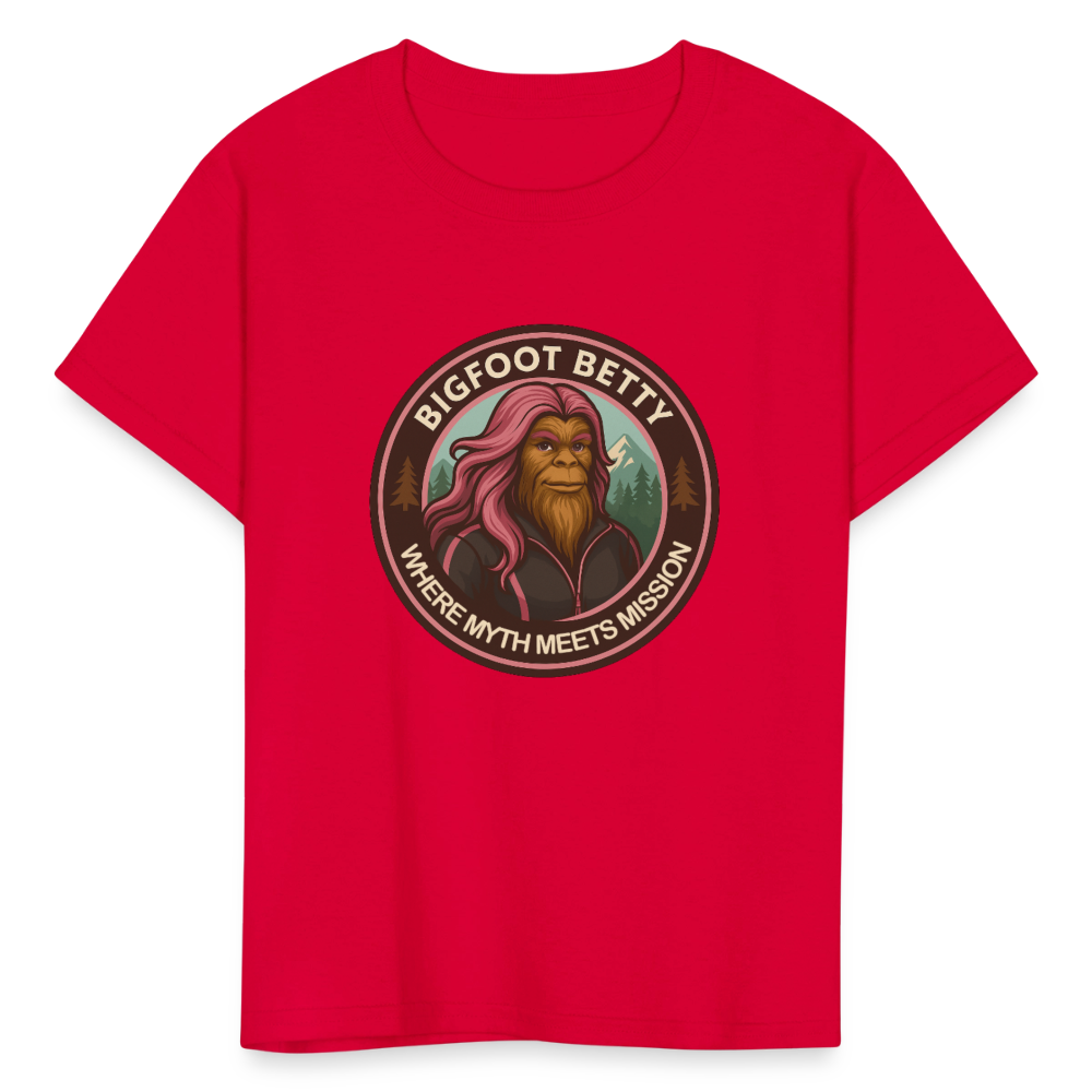 Kids' T-Shirt - Where Myth Meets Mission (RETRO) - red