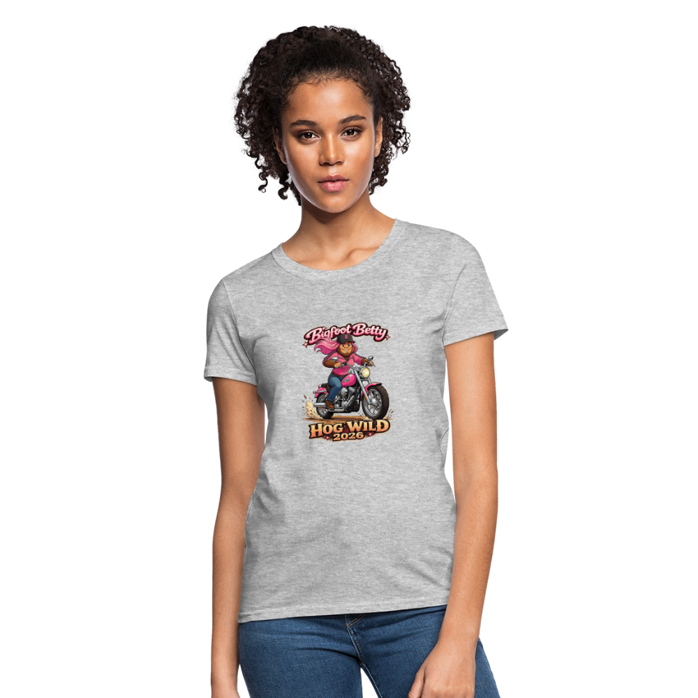 Women's T-Shirt - BFB Hog Wild - MOTORCYCLE - heather gray