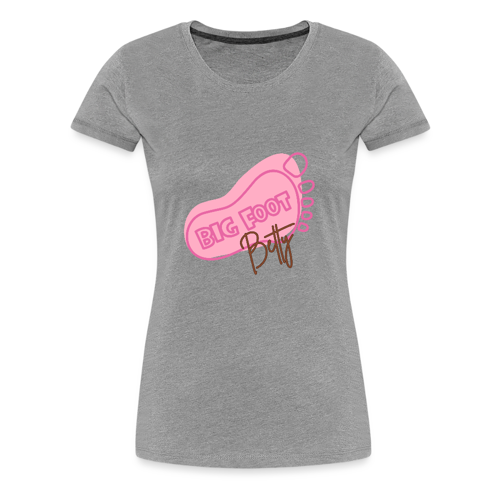 Women’s Premium T-Shirt - BFB FootPrint - heather gray