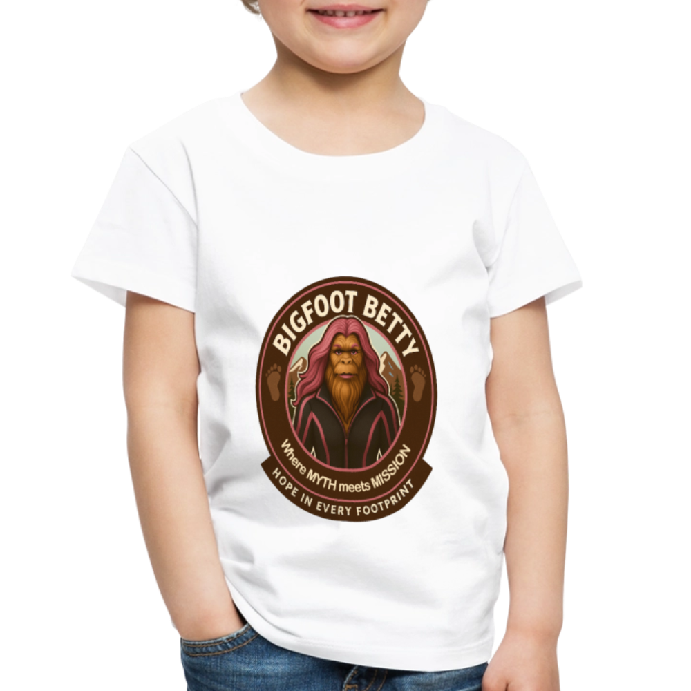 Toddler Premium T-Shirt - Hope in Every Footprint (RETRO) - white