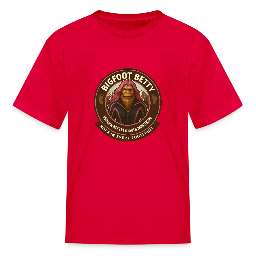Kids' T-Shirt - Hope in Every Footprint (RETRO) - red