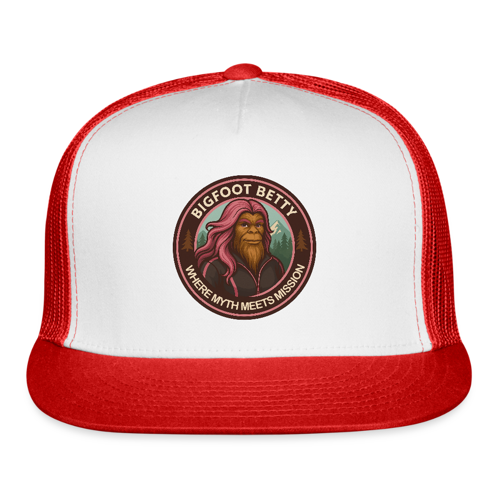 Trucker Hat - Where Myth Meets Mission (RETRO) - white/red