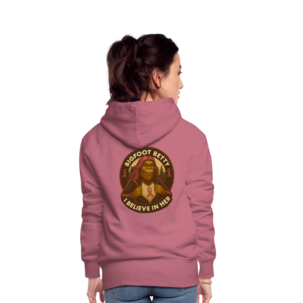 Women’s Premium Hoodie - I Believe In Her (F/B) (RETRO) PINK RIBBON - mauve