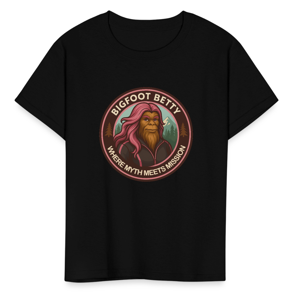 Kids' T-Shirt - Where Myth Meets Mission (RETRO) - black