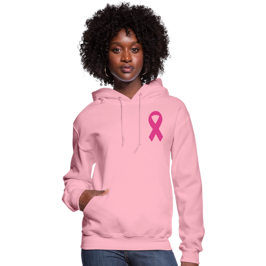 Women's Hoodie - I Believe In Her (F/B) (RETRO) PINK RIBBON - classic pink