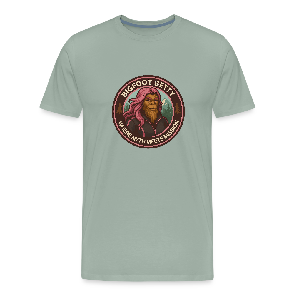 Men's Premium T-Shirt - Where Myth Meets Mission (RETRO) - steel green