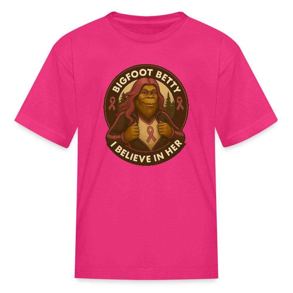 Kids' T-Shirt -I Believe In Her (RETRO) - fuchsia
