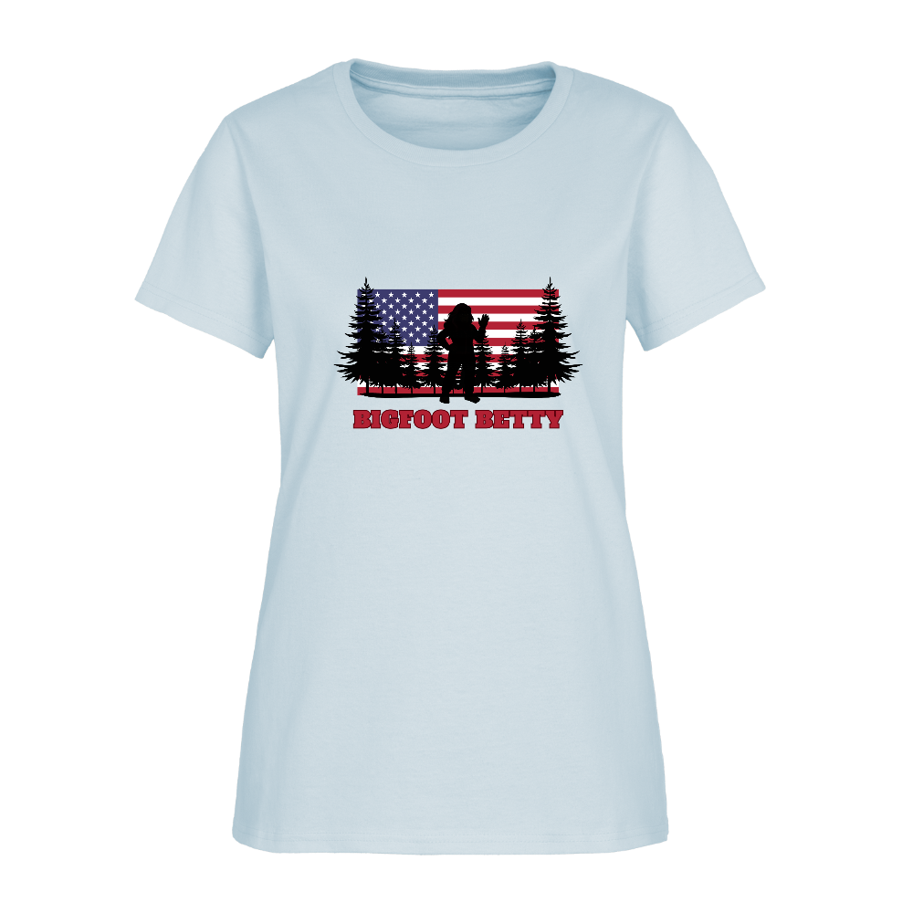 BFB July 4 - Forest Flag Women's T-Shirt - light blue
