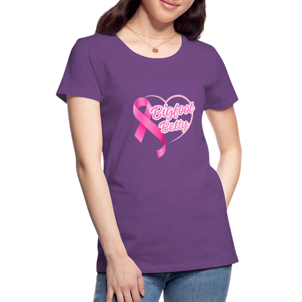 Women’s Premium T-Shirt - BFB Pink Ribbon - purple