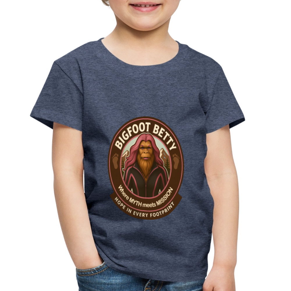 Toddler Premium T-Shirt - Hope in Every Footprint (RETRO) - heather blue
