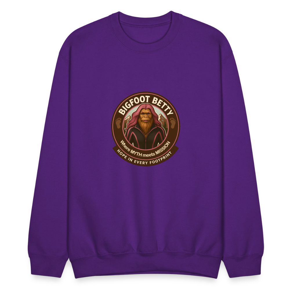 Crewneck Sweatshirt - Hope in Every Footprint (RETRO) - purple