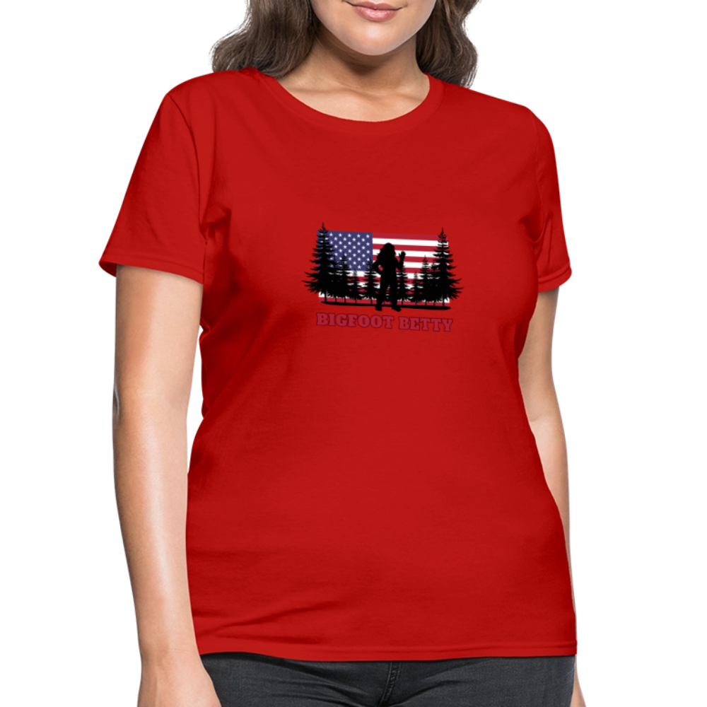 BFB July 4 - Forest Flag Women's T-Shirt - red