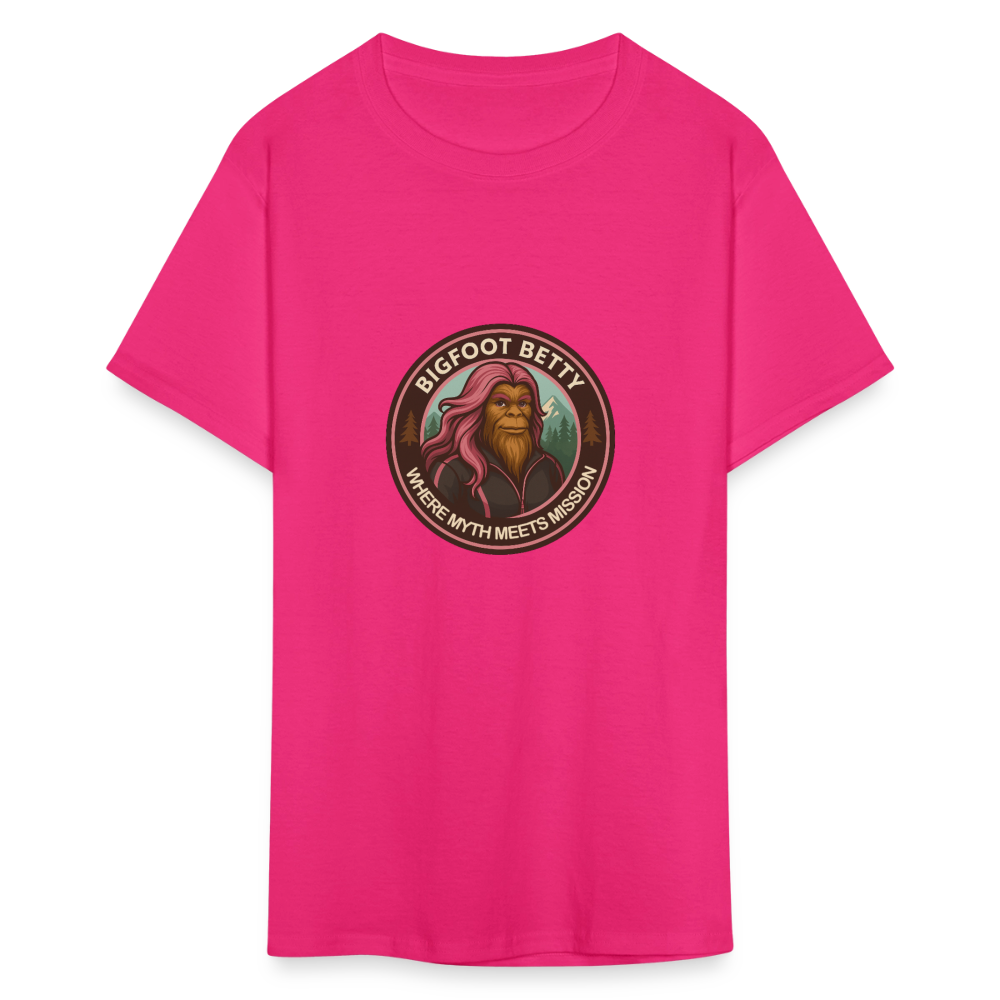 Unisex Classic T-Shirt - Where Myth Meets Mission (RETRO) - fuchsia