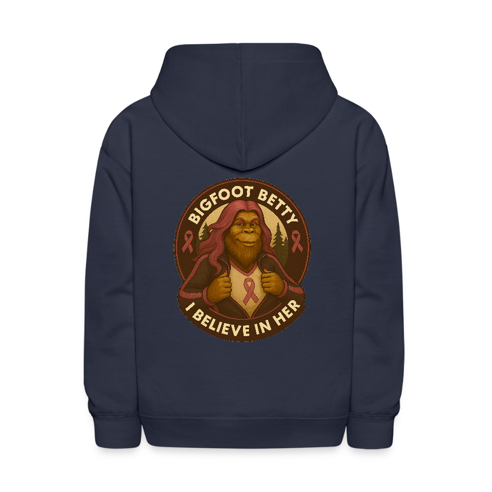 Kids' Hoodie - I Believe In Her (F/B) (RETRO) - navy